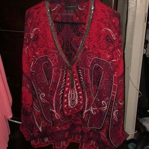 LB Red blouse